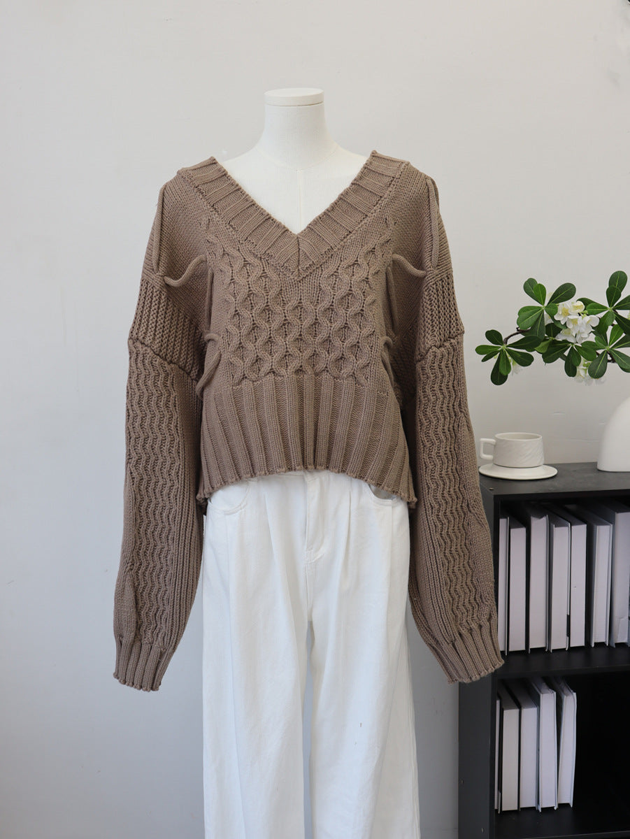 V-neck sweater pullover for women