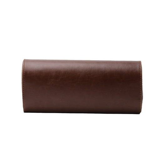 Leather 3-Watch Storage Box with Stitched Detail, Mechanical Watch OrganizerJewelry Display Case
