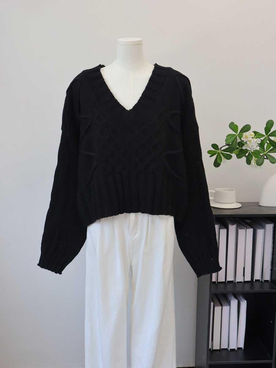 V-neck sweater pullover for women